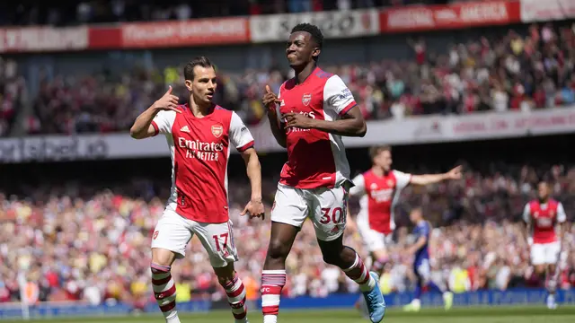 Eddie Nketiah - Arsenal - Liga Inggris - 8 Mei 2022 -1
