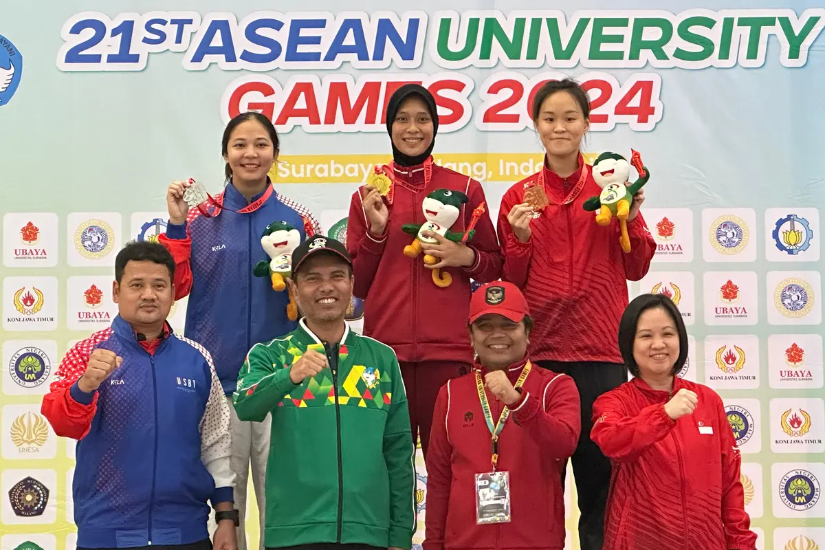 Atlet taekwondo Indonesia Silvana Lamanda menyabet emas ajang AUG 2024. (Istimewa)