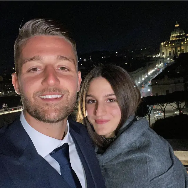 Sergej Milinkovic-Savic dan istri (@instagram)