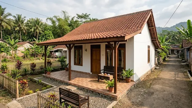 Model Rumah Desa Low Budget untuk Lahan 6×12 Meter