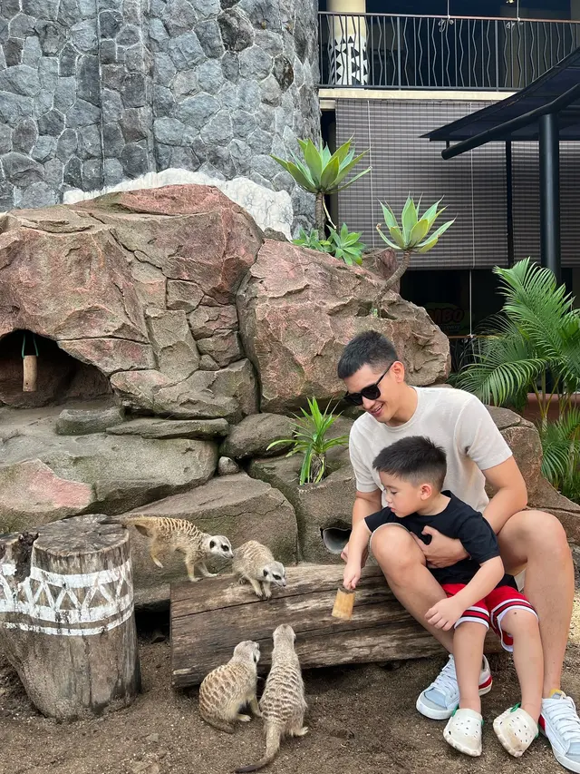 7 Potret Citra Kirana dan Keluarga di Taman Safari, Sarapan Bareng Jerapah