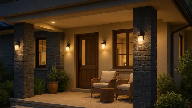Teras Rumah Cantik dengan Batu Alam