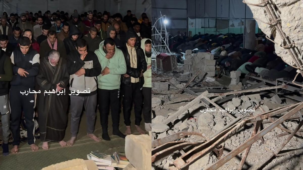 10 Potret Umat Muslim Gaza Tarawih di Area Reruntuhan Masjid, Hidupkan Ramadan