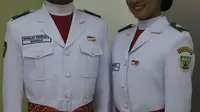 Sudrajat Prawijaya dan Aisyah Rahmawati adalah Paskibraka 2019 tingkat nasional dari Bengkulu. Pada 2019, Aisyah dipercaya menjadi Pembawa Baki pada Upacara Penurunan Bendera Merah Putih HUT ke-74 RI. (Foto: Aditya Eka Prawira/Diary Paskibraka)