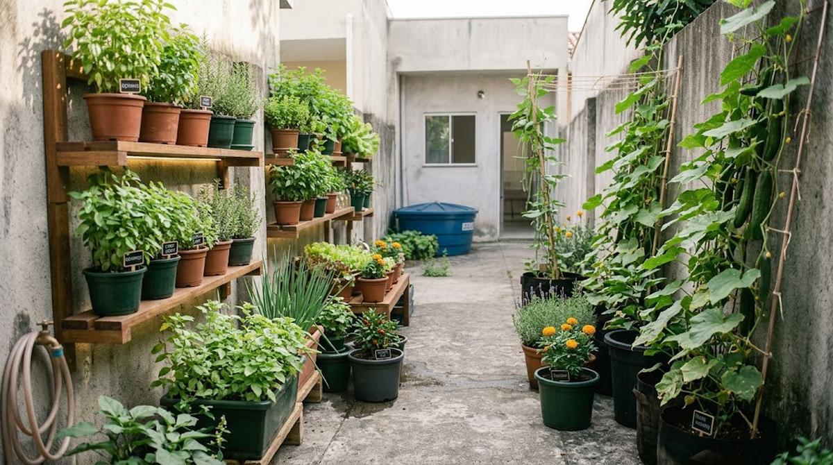 Cara Membuat Halaman Sempit Jadi Kebun Produktif Estetik