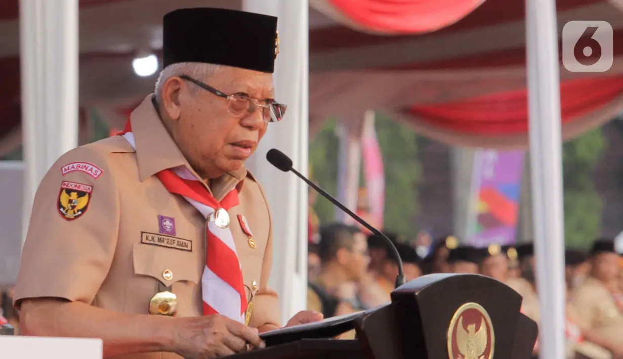 Wapres berharap Pramuka yang menginjak usia ke-62 ini bisa terus berkarya dan membangun negeri.  (Liputan6.com/Herman Zakharia)