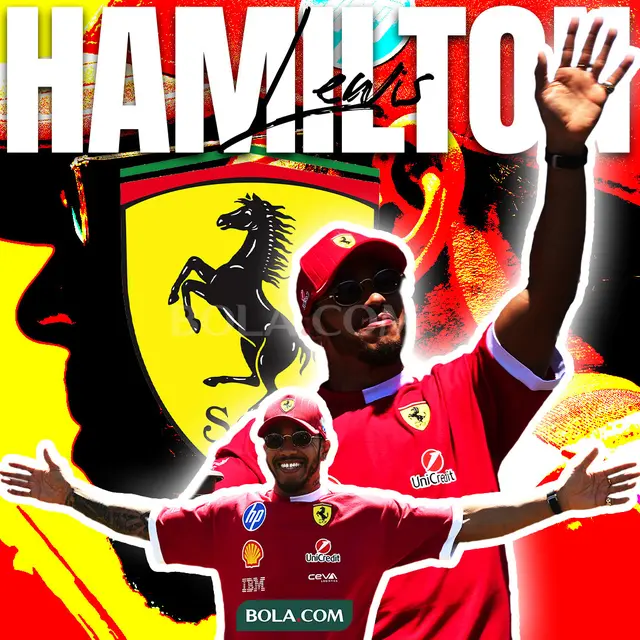 F1 - Ilustrasi Lewis Hamilton Ferrari