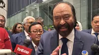 Ketua Umum Partai NasDem, Surya Paloh di NasDem Tower, Jakarta, Sabtu (19/9/2026). (Liputan6.com/Ady Anugrahadi