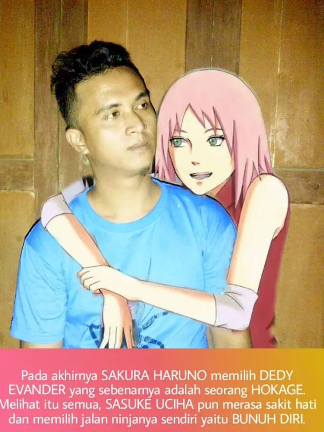 6 Editan Foto Pria Bareng Sakura di Anime Naruto ini Bikin Ketawa Geli