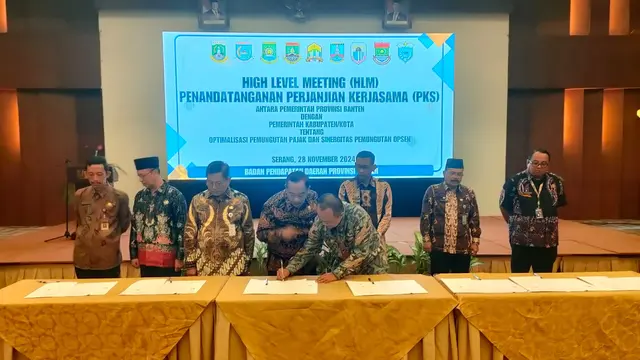 Pemkot Cilegon dan Pemprov Banten Teken PKS Optimalisasi Pajak Kendaraan Bermotor
