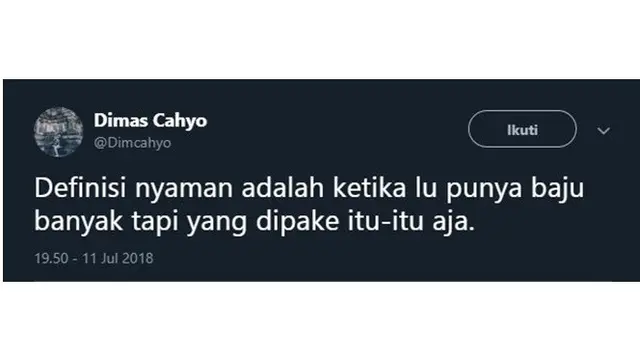 definisi nyaman