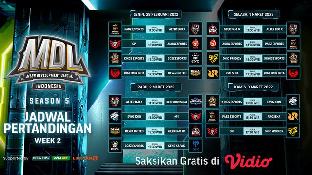 Jadwal dan Link Streaming MDL Indonesia Season 5 Pekan Kedua di Vidio, 1-3 Maret 2022