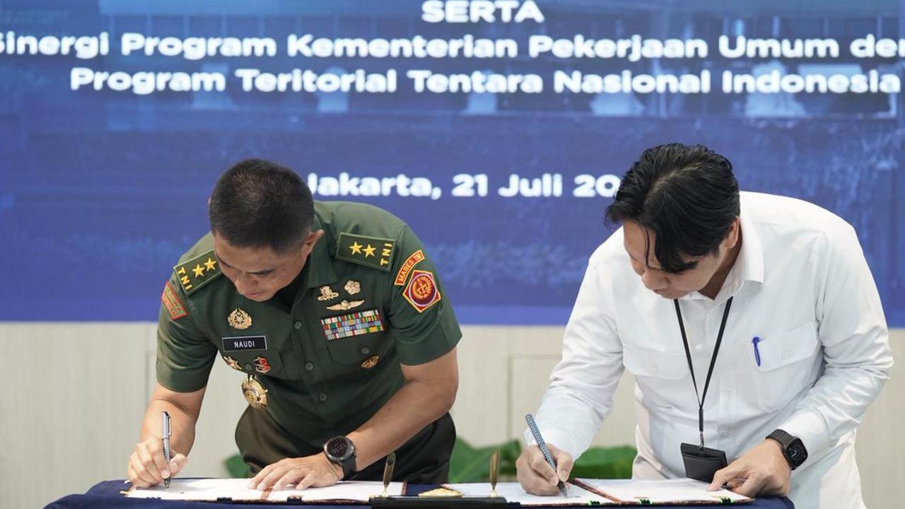 TNI dan Kementerian PU Teken Nota Kesepahaman Dukungan Pembangunan Infrastruktur