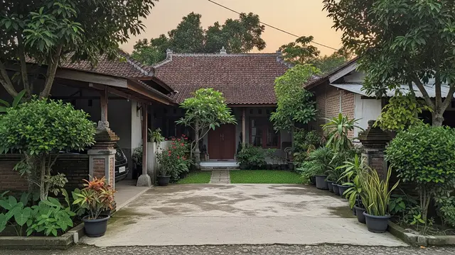 9 Inspirasi Rumah Desa dengan Halaman Tengah ala Rumah Jawa Lama, Tradisi dan Modernita