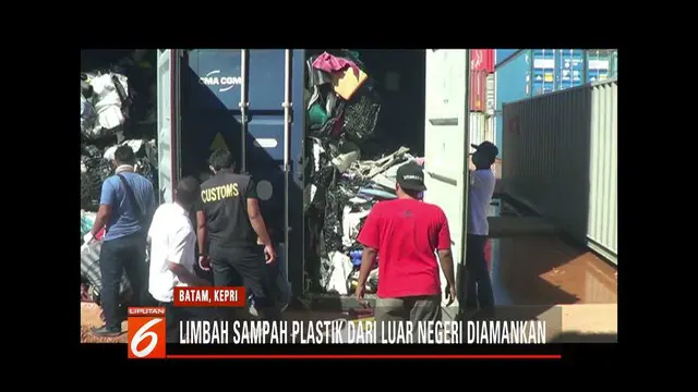 Petugas Batam Amankan Kontainer Berisi Limbah Plastik dari Luar Negeri