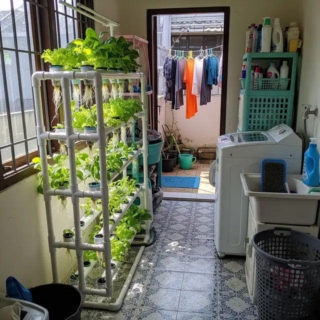 9 Ide Hidroponik di Area Jemuran, Ruang Sempit Jadi Lebih Produktif