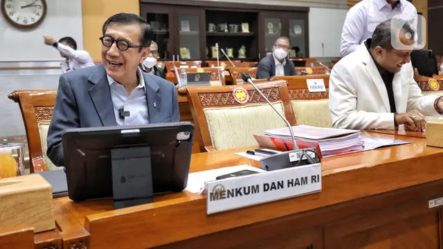 Bahas LKPP APBN TA 2021, Menkumham Raker dengan Komisi III