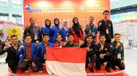 Mahasiswa Indonesia yang telah meraih 4 medali emas, 2 medali perak, dan 1 perunggu di ajang Kaohsiung International Invention and Design Expo, 9 - 11 Desember 2016 di ICCK Taiwan. Foto: Innopa