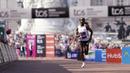Pelari Etiopia, Tigist Assefa berkompetisi dalam ajang London Marathon 2025 di London, Inggris, Sabtu (27/04/2025) waktu setempat. (AP Photo/Alberto Pezzali)