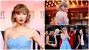 <p>Foto kombinasi saat Taylor Swift menghadiri acara gala premiere film Taylor Swift: The Eras Tour di AMC The Grove, Los Angeles, California, Amerika Serikat, Rabu (11/10/2023). (Matt Winkelmeyer/Getty Images/AFP)</p>