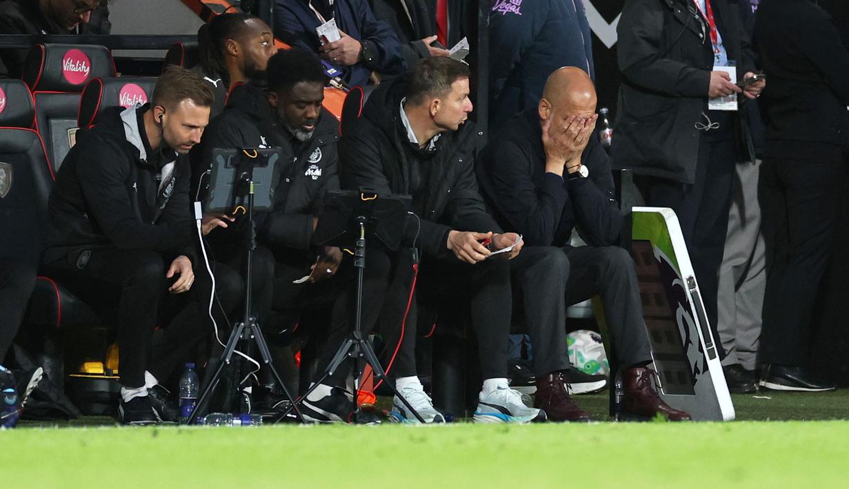 Hal tersebut menyusul hasil imbang 1-1 saat The Cityzens bertandang ke markas Bournemouth di Vitality Stadium, Selasa (19/05/2026) waktu setempat. (AP Photo/Ian Walton)