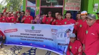 Program Padat Karya bersama Dinas Tenaga Kerja dan Transmigrasi (Disnakertrans) untuk mengendalikan inflasi di Kelurahan Maluhu, Kecamatan Tenggarong, RT 17 dan 18. (Foto: Istimewa)