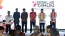 Perwakilan pemimpin agama melakukan doa bersama pada perayaan HUT Bawaslu ke-11 di Jakarta, Selasa (9/4). Selain merayakan Hut ke-11, Bawaslu merilis pemuktahiran dari Indeks Kerawanan Pemilu 2019. (Liputan6.com/Helmi Fithriansyah)