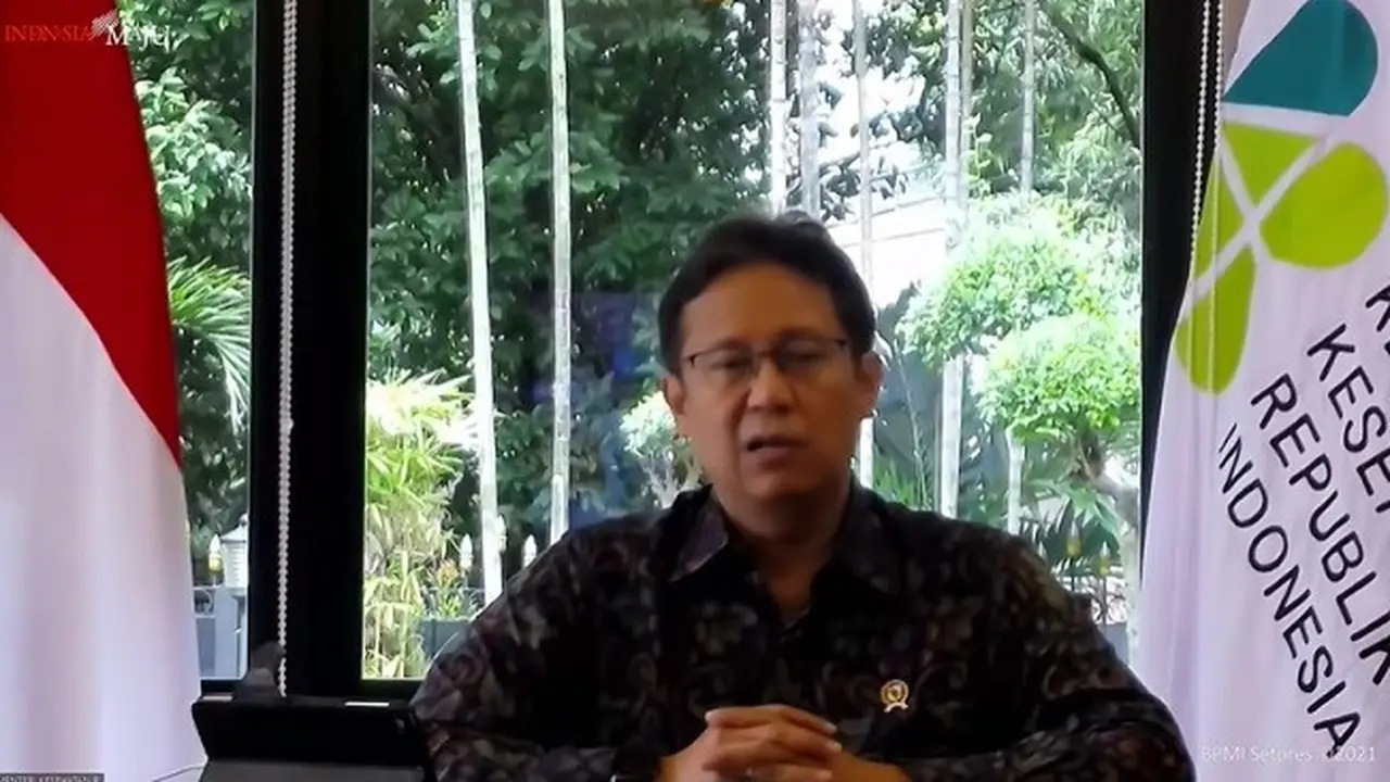 Menteri Kesehatan Budi Gunadi dalam konferensi pers daring pada Senin (21/6/2021) (Tangkapan Layar Youtube Sekretariat Presiden)