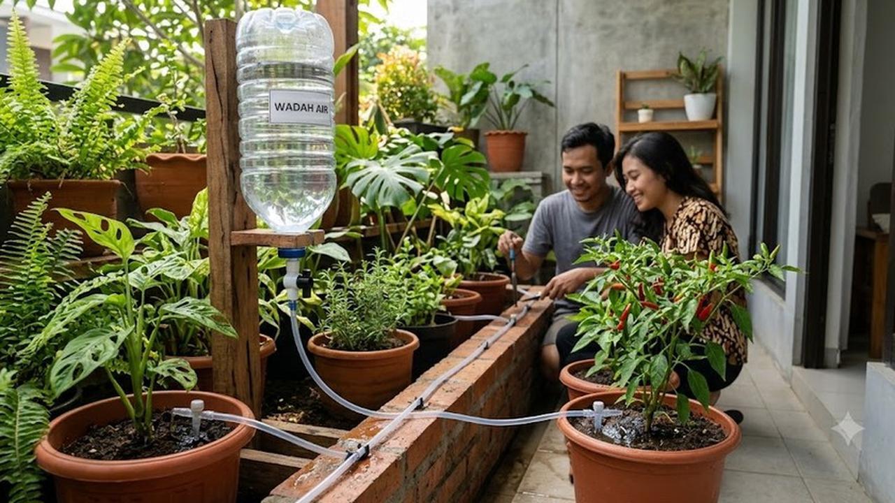 8 Cara Membuat Penyiram Tanaman Otomatis Tanpa Listrik, Praktis dan Hemat