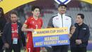 Nguyen Dinh Bac terpilih sebagai Pemain Terbaik alias MVP. Dinh Bac memang tampil impresif pada Piala AFF U-23 2025 dan berhasil membantu negaranya menjadi juara. (Bola.com/M Iqbal Ichsan)