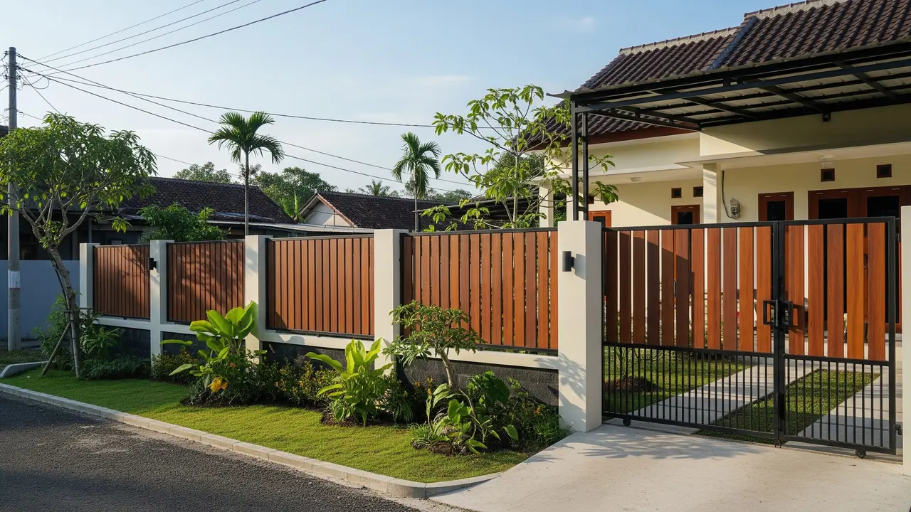 Model Pagar Minimalis untuk Rumah Type 45 di Desa