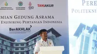 Menteri Pertanian Syahrul Yasin Limpo saat meresmikan Asrama Politeknik PEPI di Pagedangan, Tangerang, Banten, Senin, 19 September 2022. (Dok. Kementan)