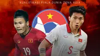 Kualifikasi Piala Dunia 2026 - Vietnam Vs Timnas Indonesia - Pemian Vietnam Nguyen Quang Hai dan Doan Van Hau (Bola.com/Adreanus Titus)