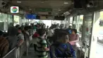 Bus Transjakarta yang semula hanya parkir di sepanjang jalur busway di Kawasan Halte Harmoni kini tak lagi terlihat.
