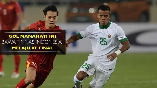 Gol Manahati Lestusen Bawa Timnas Indonesia Melaju ke Final Piala AFF 2016