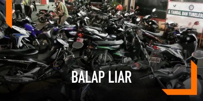 VIDEO: Polisi Sita 150 Motor Dalam Operasi Balap Liar