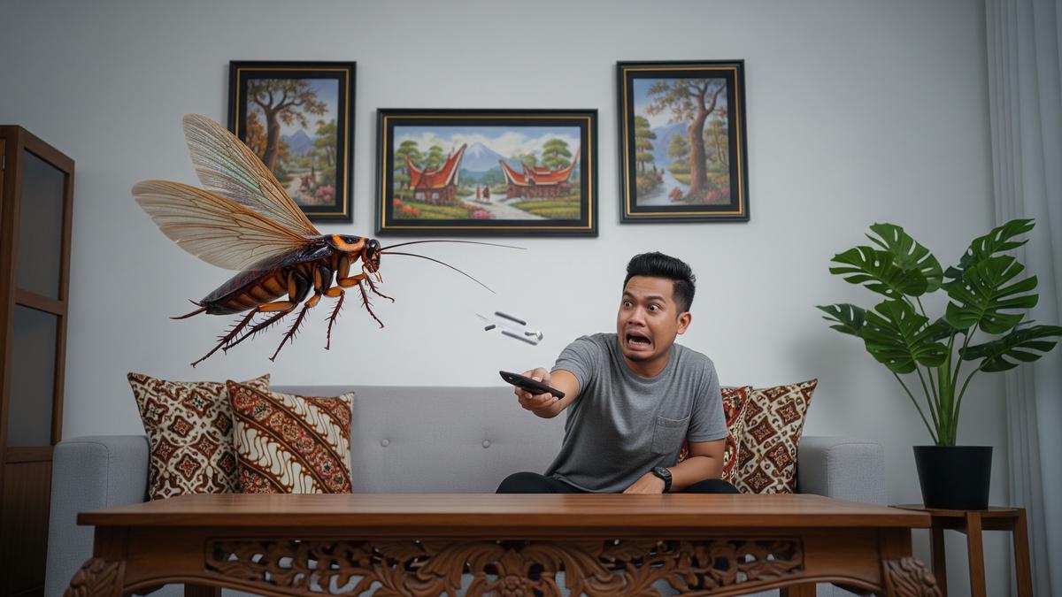 Terjebak Satu Ruangan dengan Kecoak Terbang? Ini Cara Efektif Menghadapinya