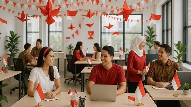 Dekorasi 17 Agustus di Kantor