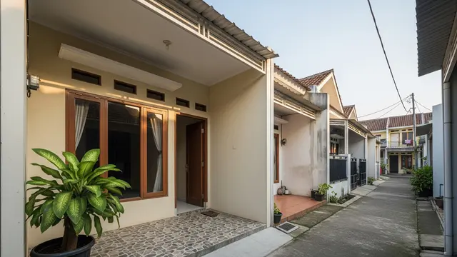 Teras dengan Lantai Pola Natural