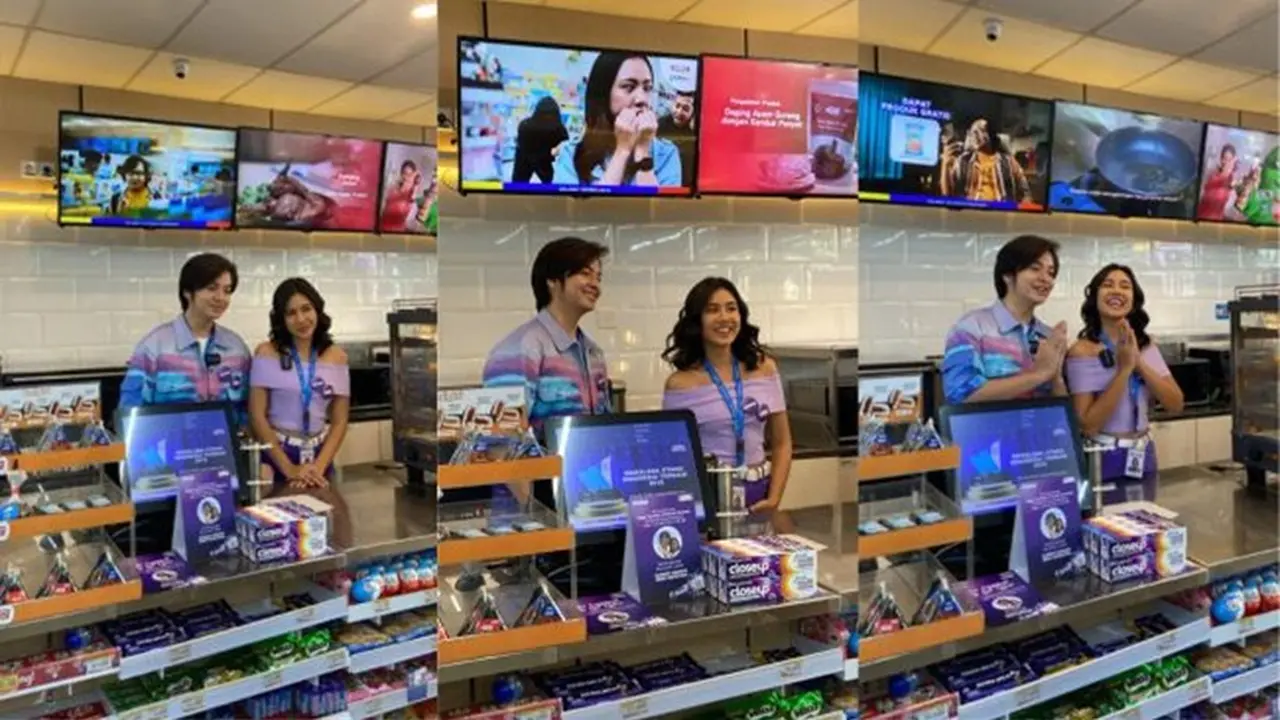 Collab Bareng Closeup, Begini Keseruan Couple Angga Shenina yang Jadi Kasir dan Ajakin Pengunjung Karaokean Bareng