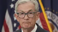Ketua Federal Reserve (The Fed) Jerome Powell berbicara dalam konferensi pers setelah rapat Komite Pasar Terbuka Federal (FOMC), Rabu, 17 September 2025, di Gedung Dewan Federal Reserve di Washington. (Foto AP/Jacquelyn Martin)