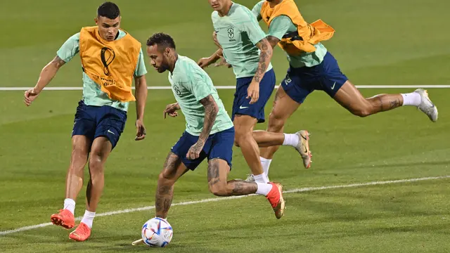 Neymar Kembali Latihan Jelang Duel Lawan Korea Selatan di Piala Dunia