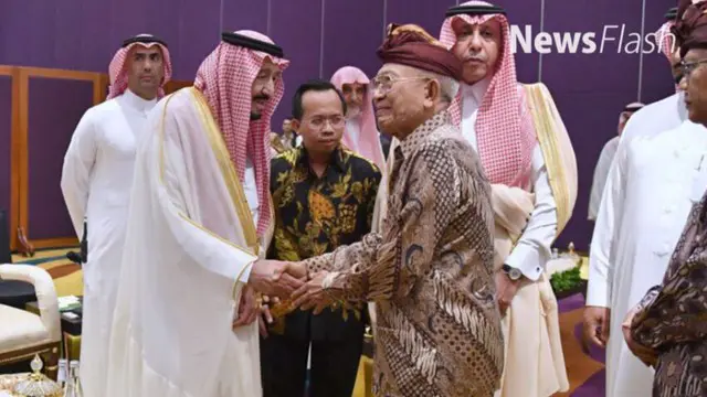 Raja Salman berkesempatan berdialog dengan tokoh lintas agama, Pertemuan Raja Salaman dengan para tokoh lintas agama dipandu Presiden Jokowi