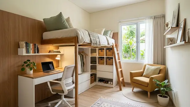 Desain Kamar Tidur 2x3 Meter