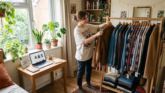 Jual Beli Barang Bekas (Thrift Shop atau Preloved)/AI Generated