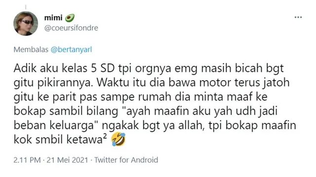 6 Cerita Netizen saat Adiknya Berbicara Pakai Bahasa Baku Ini Kocak Banget