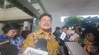 Menteri Pertanian (Mentan) Syahrul Yasin Limpo menemui Menteri Sekretaris Negara (Mensesneg) Pratikno di Kompleks Istana Kepresidenan Jakarta, Kamis (5/10/2023) sore (Liputan6.com/Lizsa Egeham)