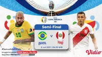 Live streaming Brasil vs Peru di semifinal Copa America 2021 dapat disaksikan melalui platform Vidio. (Dok. Vidio)