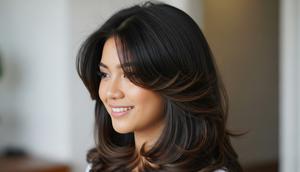 Model Rambut Wanita Panjang Butterfly Cut/AI