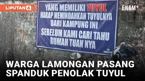 VIDEO: Uang Sering Hilang, Warga Lamongan Pasang Spanduk Larang Tuyul Beraksi